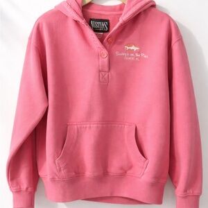 Austin’s Pink Henley Hoodie Sharky’s on the Pier Venice FL Women’s Large